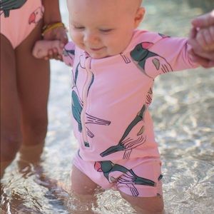 Parakeets Rash Guard one-piece